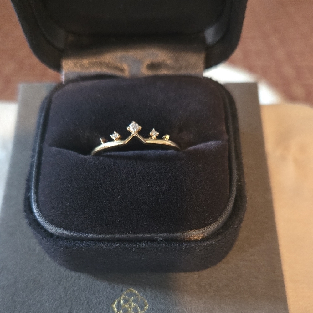 Kendra Scott Michelle Ring in 14K Yellow Gold and White Diamonds